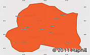 Political Simple Map of Dedu, cropped outside