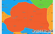 Political Simple Map of Dedu