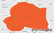 Political Simple Map of Dedu, single color outside, borders and labels