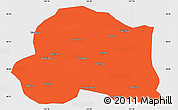 Political Simple Map of Dedu, single color outside