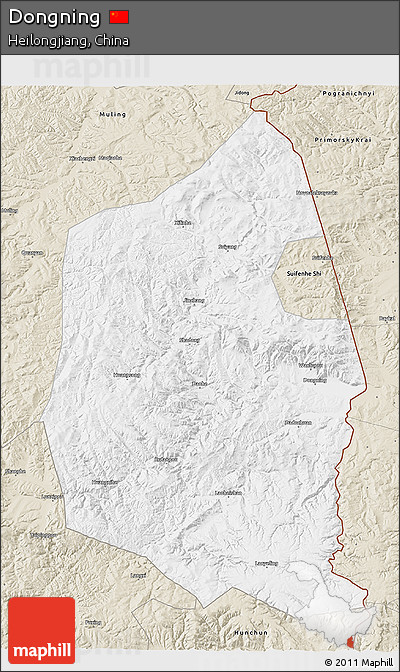 Classic Style 3D Map of Dongning