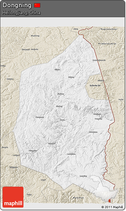 Classic Style 3D Map of Dongning