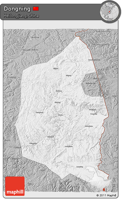 Gray 3D Map of Dongning
