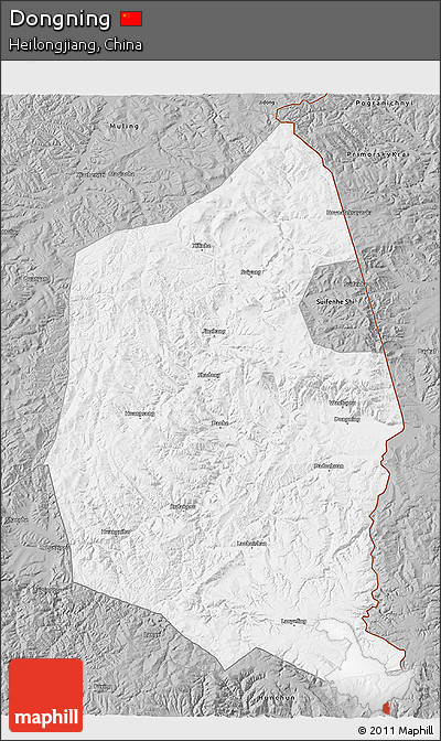 Gray 3D Map of Dongning