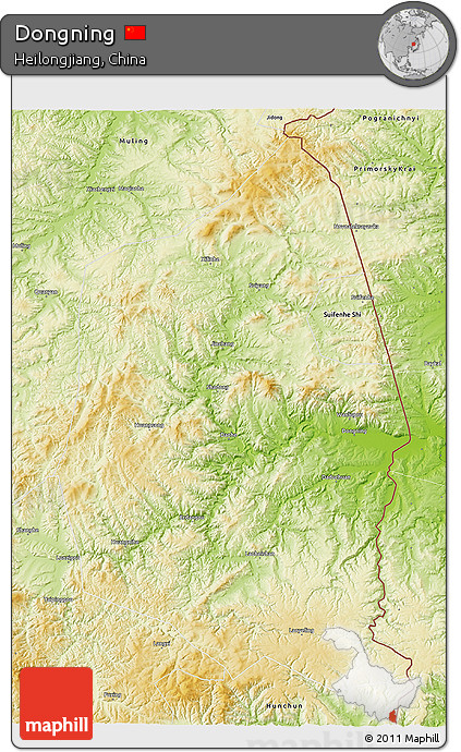 Physical 3D Map of Dongning