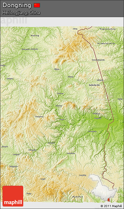 Physical 3D Map of Dongning