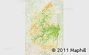 Physical 3D Map of Dongning, lighten