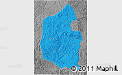 Political 3D Map of Dongning, desaturated