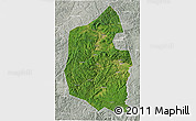 Satellite 3D Map of Dongning, lighten, semi-desaturated