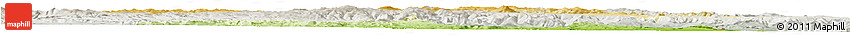 Physical Horizon Map of Dongning, lighten, semi-desaturated