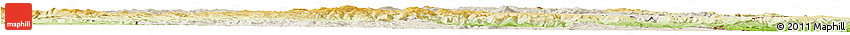 Shaded Relief Horizon Map of Dongning, physical outside
