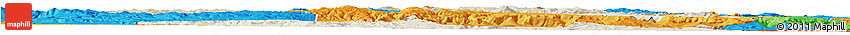 Shaded Relief Horizon Map of Dongning, political outside