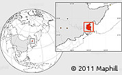 Blank Location Map of Dongning, highlighted country
