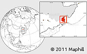 Blank Location Map of Dongning, highlighted parent region