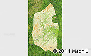 Physical Map of Dongning, satellite outside