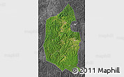 Satellite Map of Dongning, desaturated