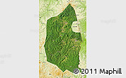 Satellite Map of Dongning, physical outside