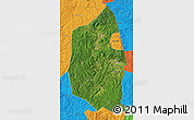 Satellite Map of Dongning, political outside