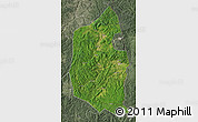 Satellite Map of Dongning, semi-desaturated