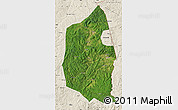 Satellite Map of Dongning, shaded relief outside