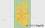 Savanna Style Map of Dongning, single color outside