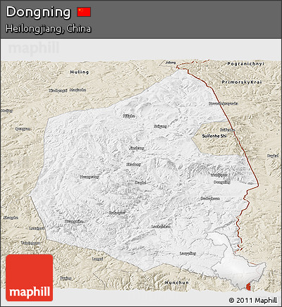 Classic Style Panoramic Map of Dongning