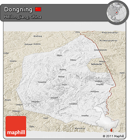 Classic Style Panoramic Map of Dongning