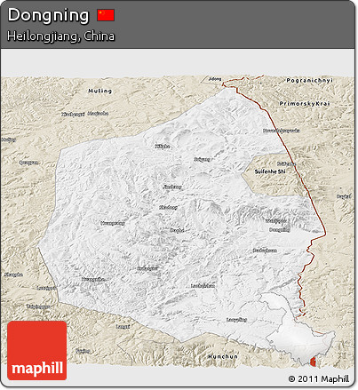 Classic Style Panoramic Map of Dongning