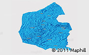 Political Panoramic Map of Dongning, cropped outside