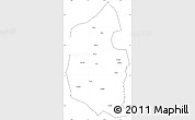Blank Simple Map of Dongning, cropped outside