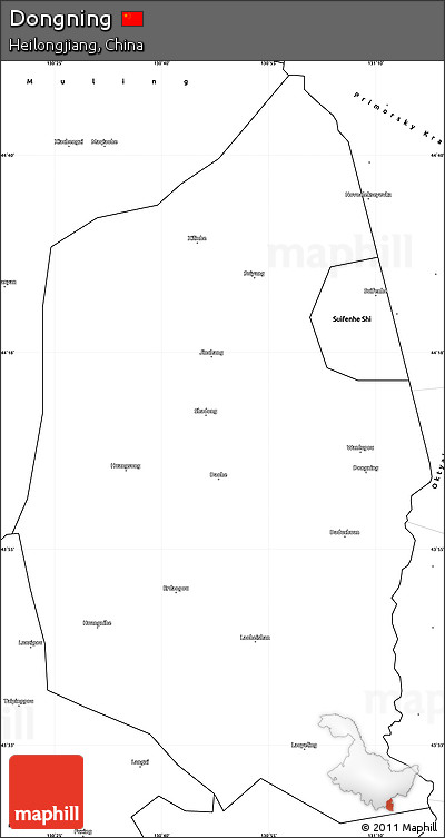 Blank Simple Map of Dongning