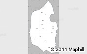 Gray Simple Map of Dongning, single color outside