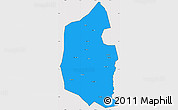 Political Simple Map of Dongning, cropped outside