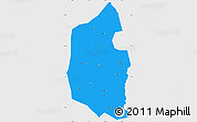 Political Simple Map of Dongning, single color outside