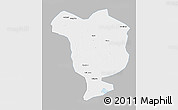 Gray 3D Map of Dorbod, single color outside