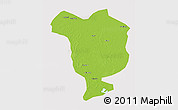 Physical 3D Map of Dorbod, cropped outside