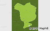 Physical 3D Map of Dorbod, darken