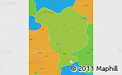 Physical 3D Map of Dorbod, political outside