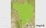 Physical 3D Map of Dorbod, satellite outside