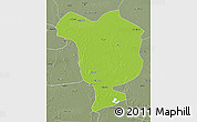 Physical 3D Map of Dorbod, semi-desaturated