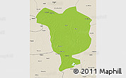 Physical 3D Map of Dorbod, shaded relief outside