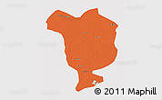 Political 3D Map of Dorbod, cropped outside