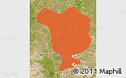 Political 3D Map of Dorbod, satellite outside