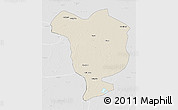 Shaded Relief 3D Map of Dorbod, lighten, desaturated