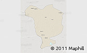 Shaded Relief 3D Map of Dorbod, lighten, semi-desaturated