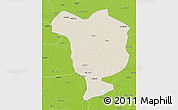 Shaded Relief 3D Map of Dorbod, physical outside