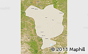 Shaded Relief 3D Map of Dorbod, satellite outside