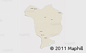 Shaded Relief 3D Map of Dorbod, single color outside