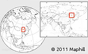 Blank Location Map of Dorbod, within the entire country