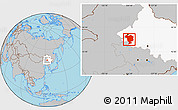 Gray Location Map of Dorbod, highlighted parent region